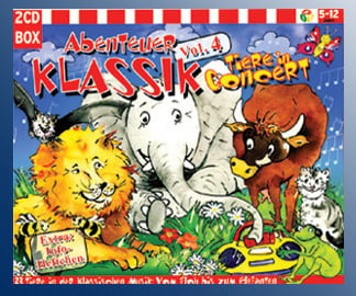 CD-Cover-Illustration/Abenteuer Klassik, Tiere in Concert,