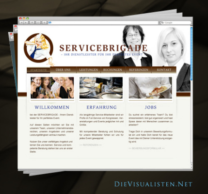 Homepage für eine Service-Agentur