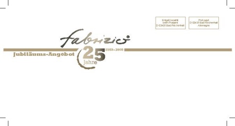 Logo & Jubliaeumsumschlag zum 25. Firmenjubilaeum