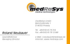 Visitenkarten und Logoentwurf für medRaSys