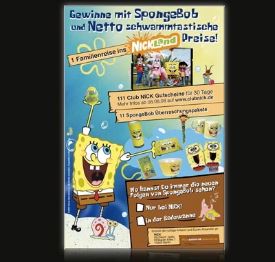 MTV Networks -- Print-Kampagne für ein Gewinnspiel mit SpongeBob