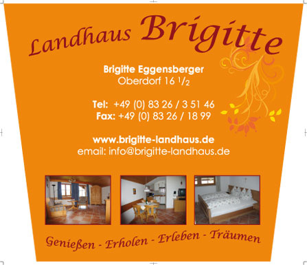 Außenplakat | Landhaus Brigitte | Branche Ferienwohungen