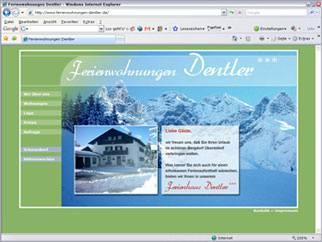 Ferienwohnungen Dentler | Web statisch | Branche Ferienwohnungen