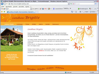 Landhaus Brigitte | Web statisch | Branche Ferienwohnungen