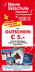 Gutschein als Beilage zum Flyer