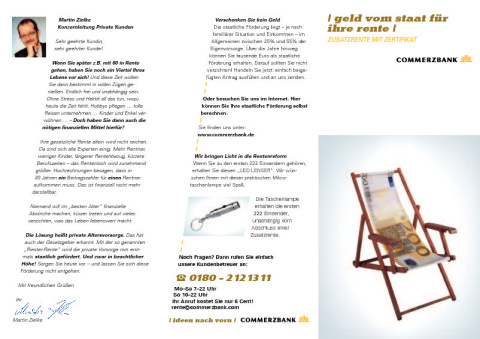 Commerzbank Riester Flyer außen