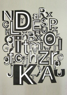 alphabet semi handmade