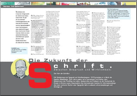 Entwurf Magazinseite