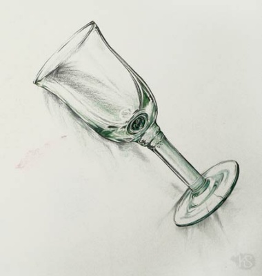 Weinglas (Buntstift)