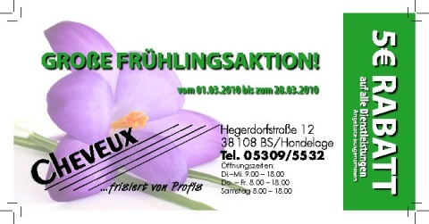 Flyer Cheveux Frühling