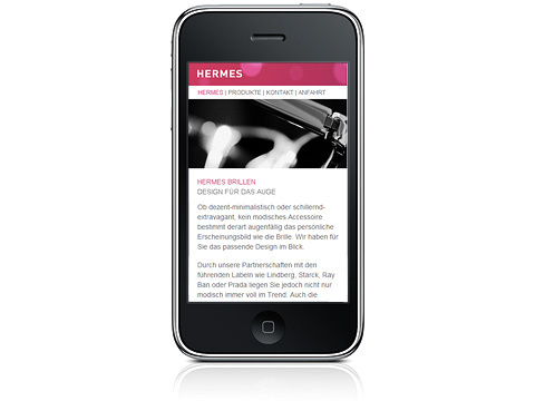Mobile Webseite (iPhone optimiert)
