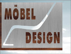Schild für Möbeldesign