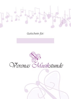 Geschenkgutschein Verenas Musikstunde