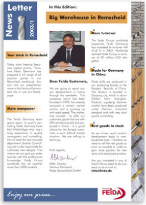 FEIDA Newsletter 1/2003