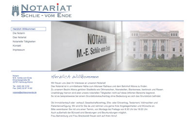 Notariat: Logo Entwicklung und Webseite