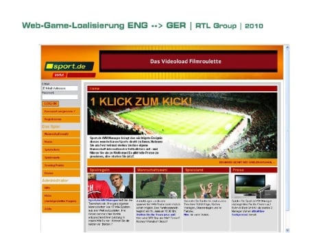 Lokalisierung Website WM-Tippspiel
