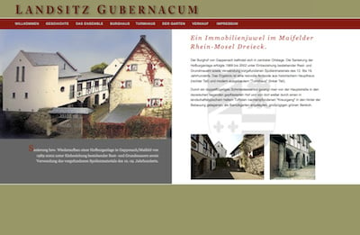 Landhaus-Immobilie www.landsitz-gubernacum.de