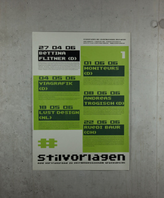 Plakatserie «Stilvorlagen», Siebdruck