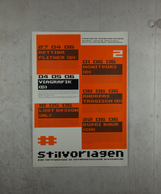 Plakatserie «Stilvorlagen», Siebdruck