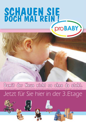 Posterentwurf A1 – Werbekampagne „ProBaby“ 2004 /02