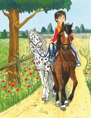 aus „der Pferdeflüsterer“ in „Pferdegeschichten“, Kinderleicht Wissen Verlag 2010