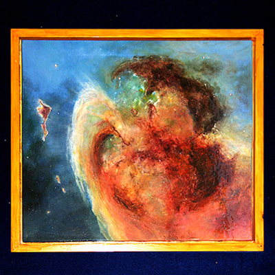 Acryl auf Leinwand Komos-Serie „Keyhole Nebula“