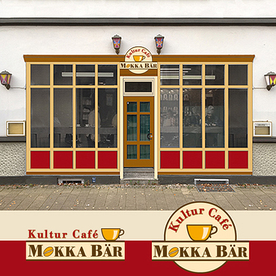 Café Mokkabär – Entwicklung des Logos und Beschilderung