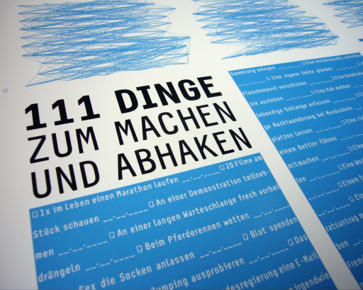 111 DINGE | Zum Machen und Abhaken | Plakat