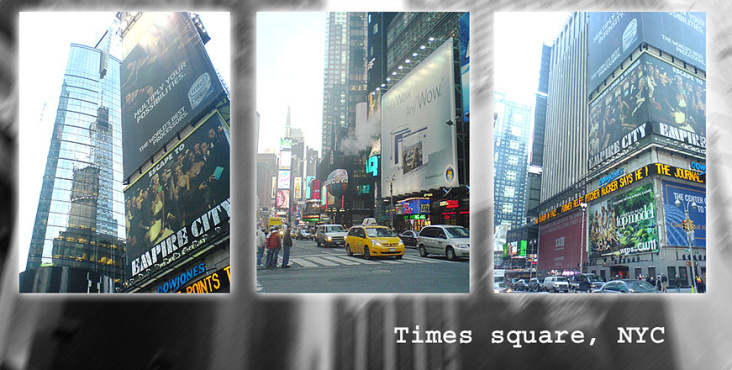 New York : Kollage von Times Square Impressionen