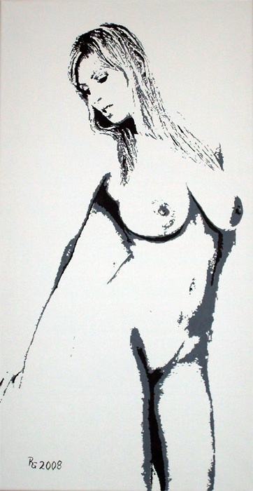 White Lady Acryl auf Leinwand 40 × 80 cm
