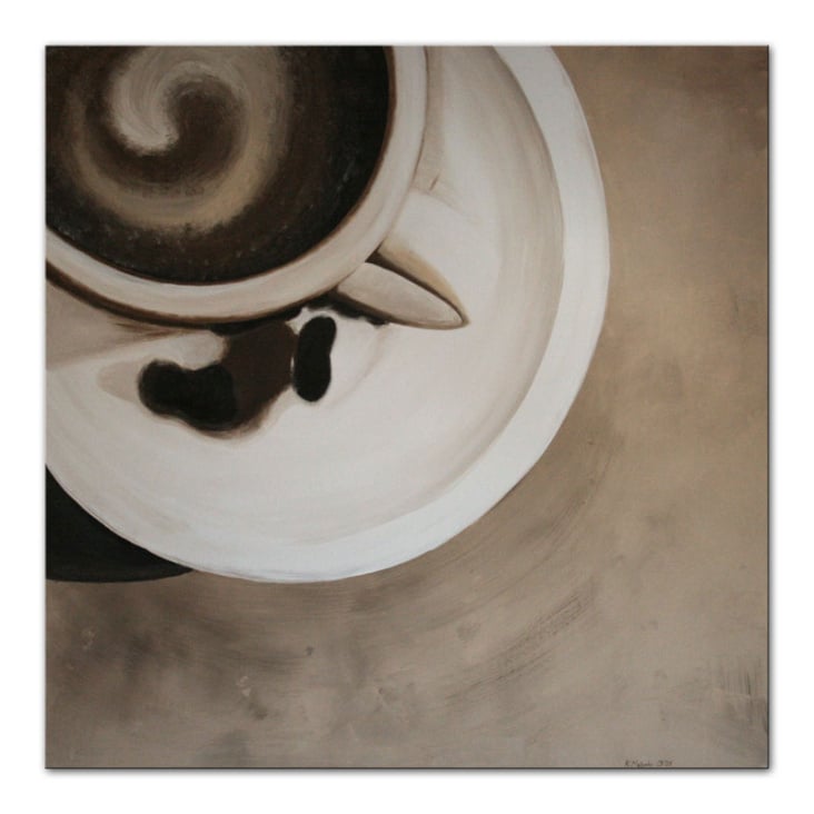 Kaffeetasse, 1,2×1,2m, Acryl auf Leinwand