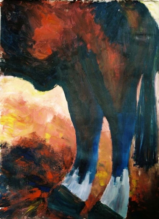 Pferd, 110×90cm, Acryl auf Leinwand