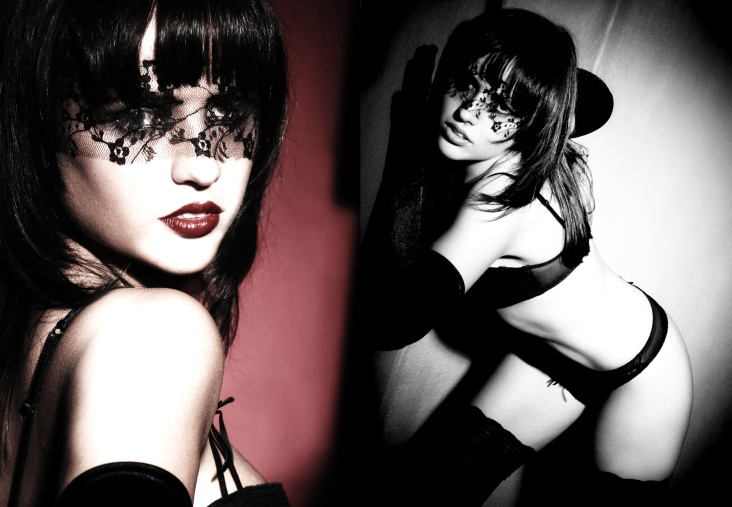 red lipstick