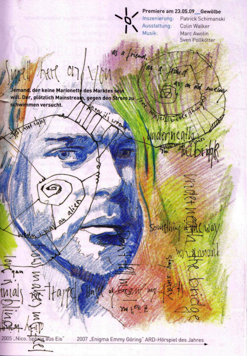 Spielzeitheft des Zimmertheaters Tübingen: Bring mir den Kopf von Kurt Cobain
