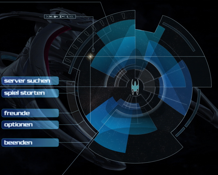 Andromeda: Source menu screen