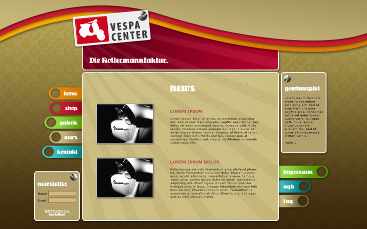 PS Template Design Vespa Shop