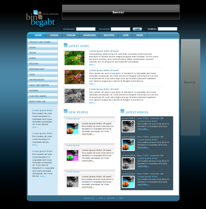 PS Template Design Online Community Bin Begabt