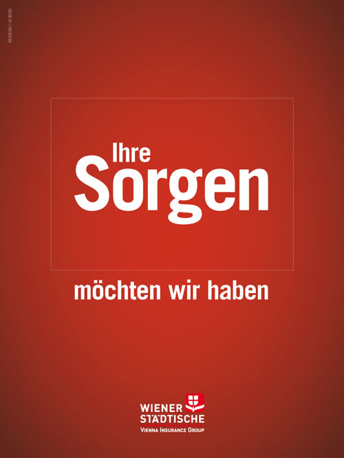 Anzeige mit Postkarte auf die man die Sorge schreibt und zur Wiener Städtischen sendet – NEWS