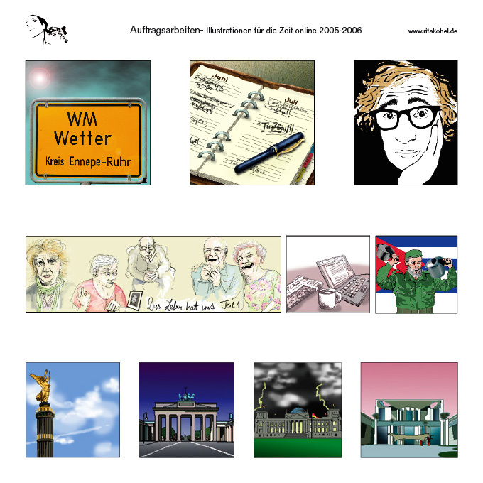 Illustrationen für Die Zeit online 2006