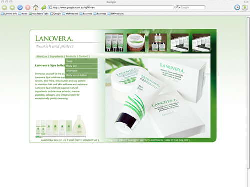 template design LanoveraSpa, Freshly Brewed Concepts / Melbourne