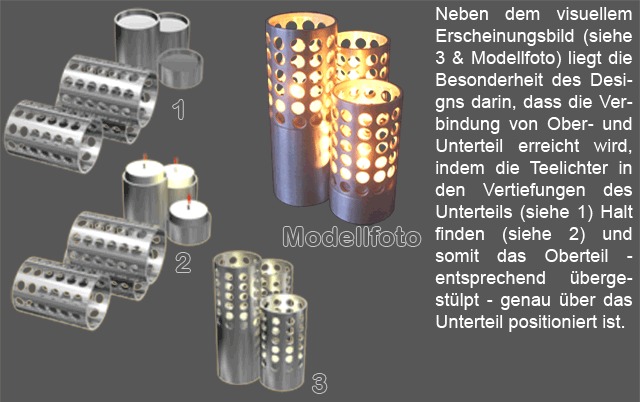 Kerzenleuchter (für Teelicht) technische Information