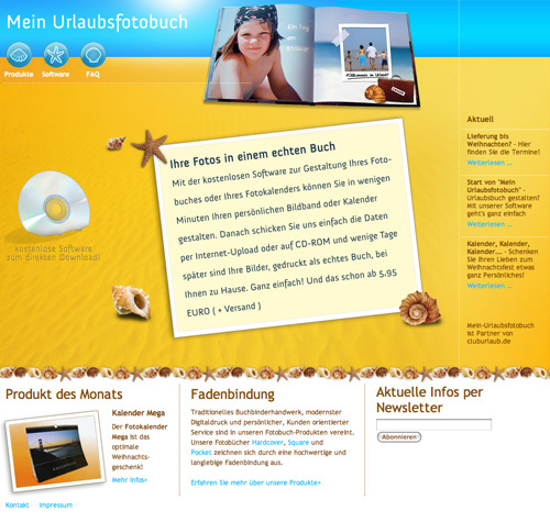 Startseite „Mein-Urlaubsfotobuch.de“