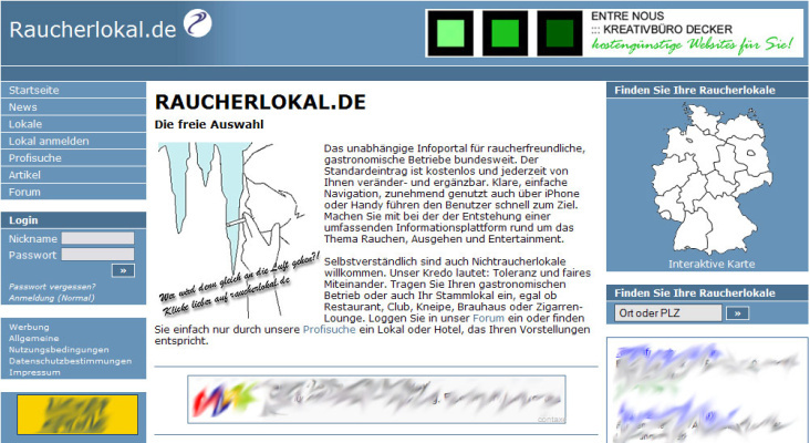 Screenshot raucherlokal.de