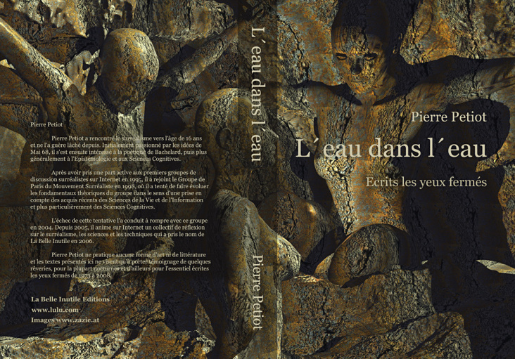 Buchcover für „L´Eau dans l´Eau“, Gedichtsband von Pierre Petiot