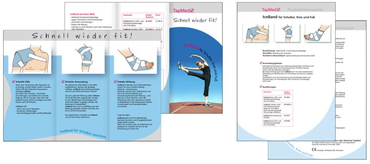 Branche „Medizintechnik“: Konzept, Layout, Grafik, Infografik für Kataloge, Folder, Infoblätter, Magazinanzeigen