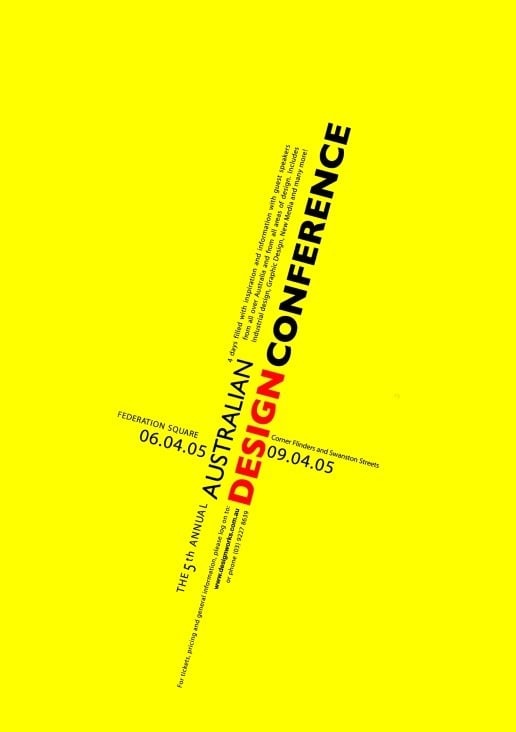 Poster für Designkonferenz in Melbourne, Australien