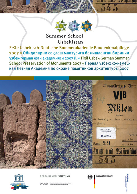 Gestaltung des Plaktes ¬ Summerschool Usbekistan ¬ IBB Potsdam ¬ 2007