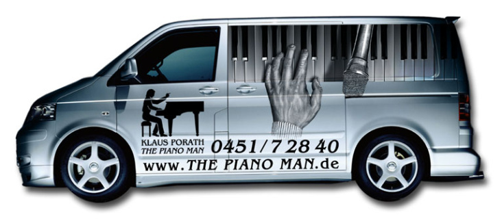 The Piano Man Autowerbung