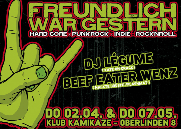 Flyer für „Freundlich war gestern“