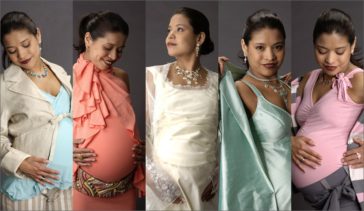 Werbeaufnahmen für Las Perlitas Gmbh in Zürich – Hochzeitsmode für Schwangere
